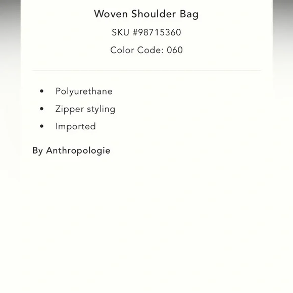 NWT new Anthropologie woven shoulder bag red faux leather zipper purse - Picture 3 of 14